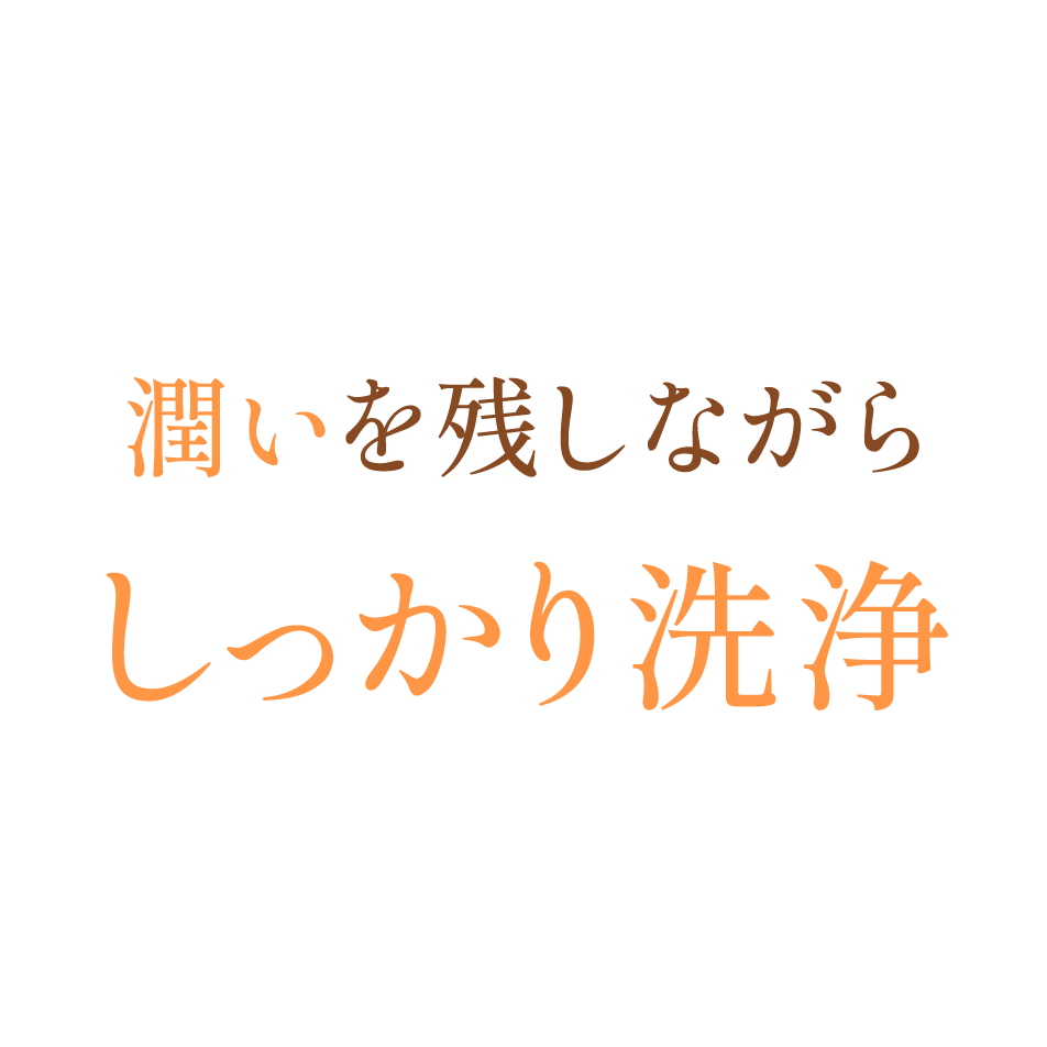 潤いを残しながらしっかり洗浄